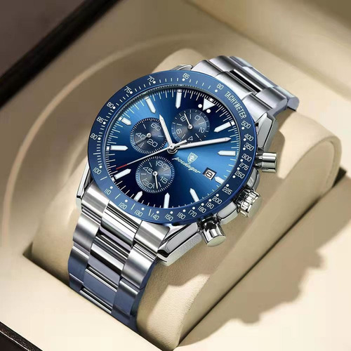 Reloj Analógico Con Cronógrafo Luminoso Poedagar 988g