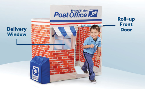 Play Tent Kid Trax Usps For Kids W/ Mail Collection Box