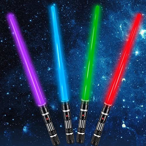 4 Pack 4 Colores Light Up Saber, Espada De Luz Led Swnts