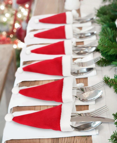 Set De Adornos Navideños, Sombrero Navideño, Cuchillo Y Tene