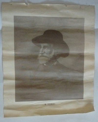 Afiche Poster Cartón Giuseppe Verdi 60 X 50 Cms