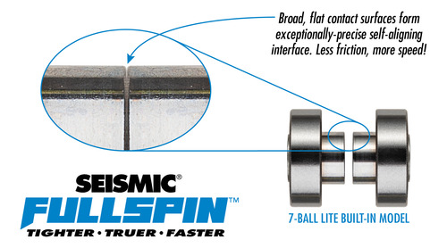 Rodamientos Seismic Tekton 7ball Lite Built-in Set Longboard