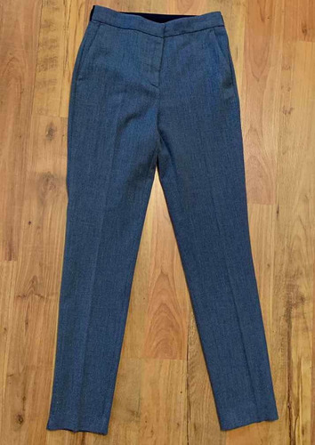 Padrisimo Pantalón Zara Vestir Azul Elegante Xs!!