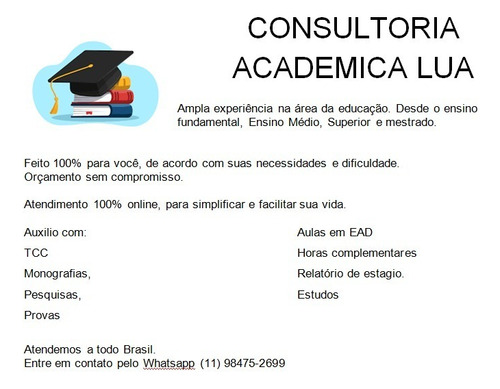 Auxilio Escolar Com Trabalhos, Pesquisas E Aulas