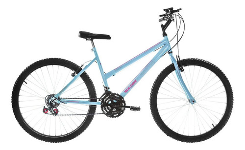 Bicicleta  de passeio Ultra Bikes Bike Aro 26 18 marchas freios v-brakes cor chrome line blue