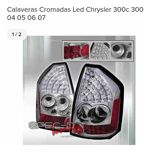 Calaveras Led Cromadas. Traseras. Para 300 C Chrysler  04-07