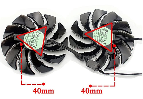 Imagen 3 de 4 de Fan Para Gpu R9 390/rx 570/580 Gtx 1060/1070/1080