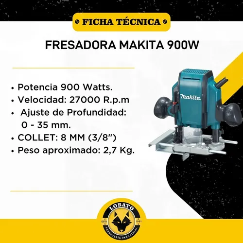 Fresadora 1/4 900W 27000Rpm M3601B Makita Mt M3601B Makita