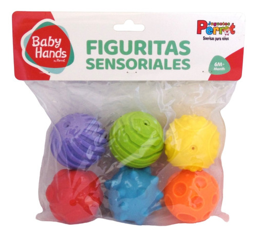 Set 6 Pelotitas Sensoriales Para Bebe Juguetes Perrot