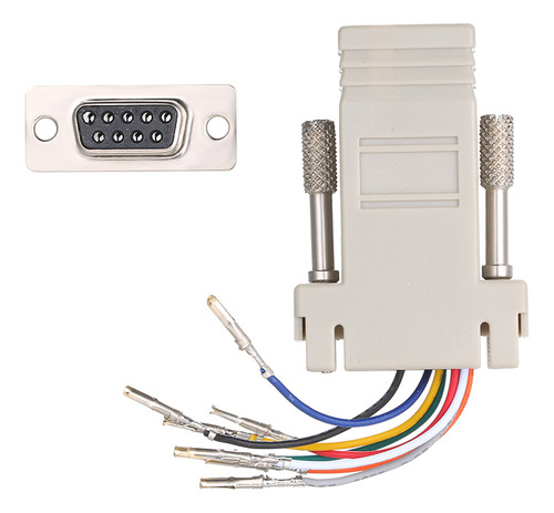 Adaptador Rj45 A Puerto Serie Hembra Db9, Conector De Módem