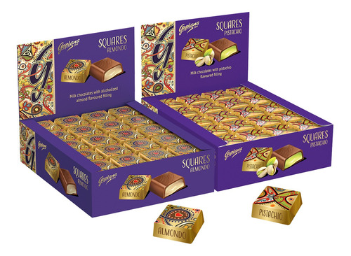 Imagen 1 de 1 de Pack Chocolate Bombón Goplana Pistacho 1kg + 1 Almendra 1kg
