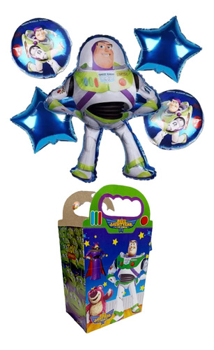 Buzz Toy Story Set Globos Decoración Más Dulceras 10 Niños 