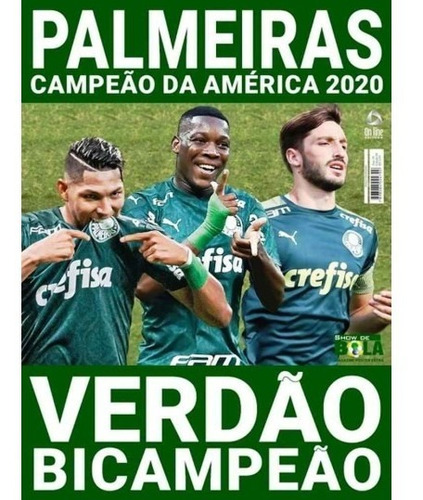 Revista Pôster Palmeiras Campeão Da América 2020 - Verdão