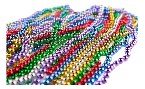24 Collares Mardi Gras Bolitas Carnaval Colores Fiesta Boda