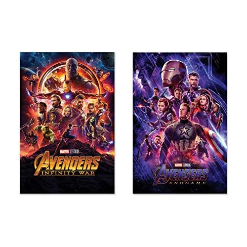 Juego De 2 Pósteres De Películas De  Avengers