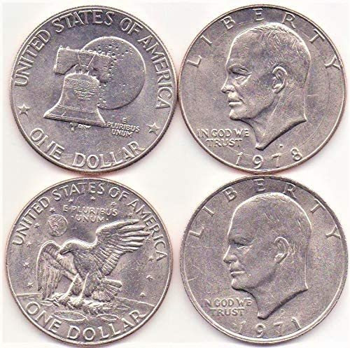 Eisenhower (ike) Dolares Set De 4 Diferentes Fechas Entre 19