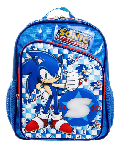 Mochila Sonic 3d Con Luz Original Ruz Kinder 178652