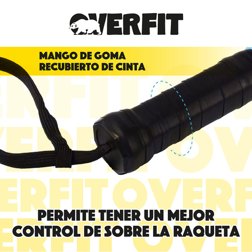 Pala De Padel Overfit Prostrike 38mm Lágrima Fibra Vidrio Y Carbono + Bolso