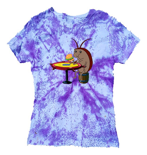 Playera Unisex Tie Dye Bob Esponja Cucaracha