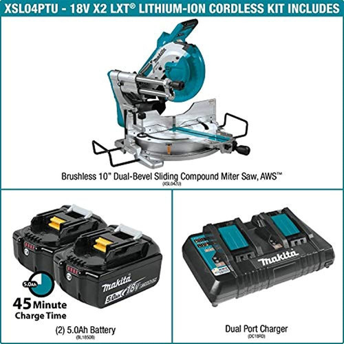 Makita Xsl04ptu 18v X2 Lxt Litio-ion (36v) Sin Escobillas Si