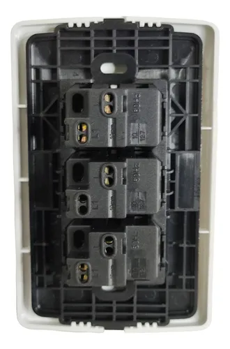 Interruptor Triple Placa Conmutable Corriente Lujo Domestico