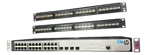 Switch Hp 24 Puertos 1920-24g Jg924a + 2 Patchera 24 Cat6 (Usado)