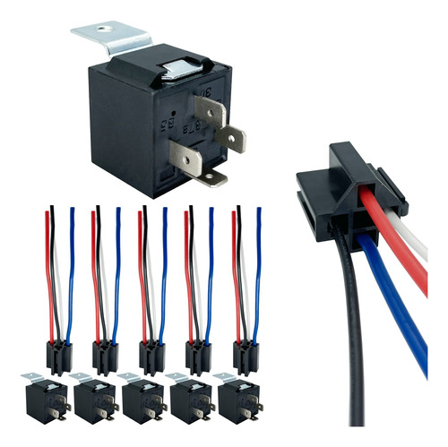 Irhapsody Kit De Rele De 4 Pines 40/30amp De 12 V, Spst 12 V