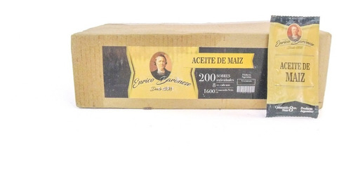 Aceite De Maíz Sobres Individuales Caja X 200 Und