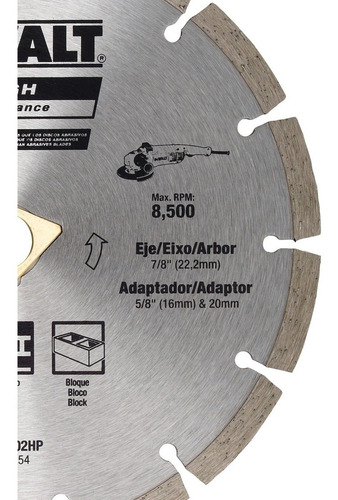 Disco Diamantado Segmentado 7 Dw47702hp Dewalt