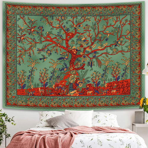 Simpkeely Tapiz Arbol Vida Mandala India Estetica Para Pared