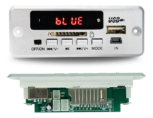 Módulo De Placa De Decodificación De Mp3 Bluetooth Plata