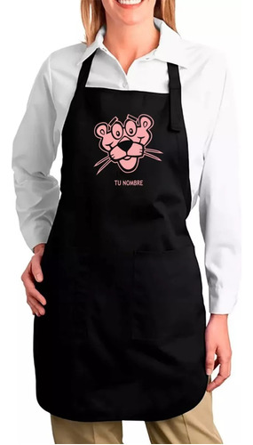 Delantal La Pantera Rosa Personalizado Nombre Pink Panther