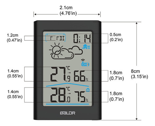 Estacion Meteorologica Calendario Digital Inalámbrica Blanco