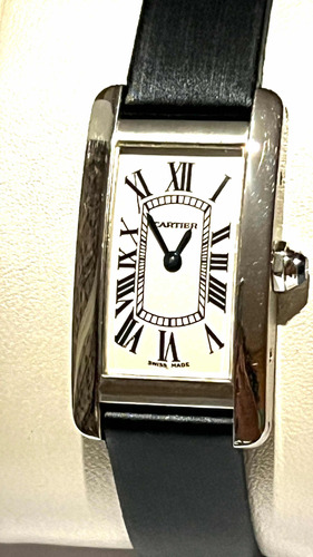 Reloj Cartier Tank Americaine Oro Blanco 18k De Dama (1713)