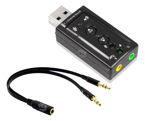 Tarjeta Sonido 7.1 Convertidor Usb Audio Microfono Dj Laptop