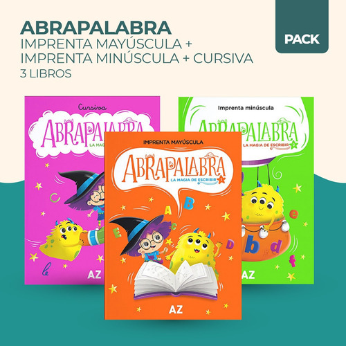 Abrapalabra Pack - Mayuscula Minuscula Y Cursiva (3 Libros 