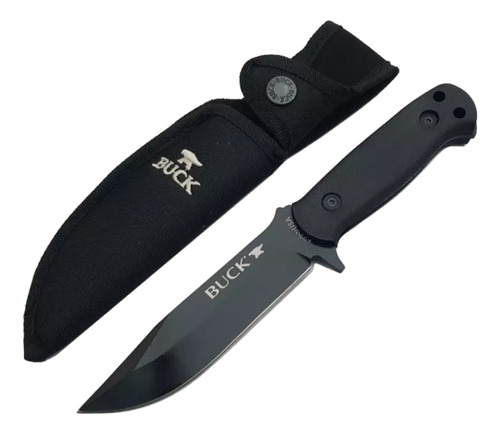 Cuchillo Militar Negro Tactico Supervivencia Drop Con Funda 