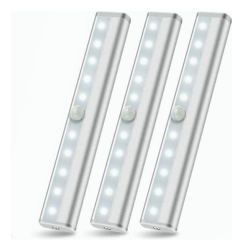 3pcs Closet Light -10 Focos Led Con Sensor De Movimiento