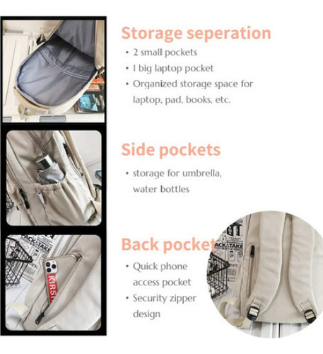 Para A #casual Liviana Mochila For Portable Color Solid