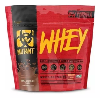 Suplemento en polvo Mutant Whey Whey proteína sabor triple chocolate en sachet de 2.27kg