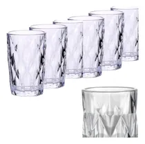 Comprar Jogo 6 Copos Altos Vidro Diamond 360ml Diamante Resistente