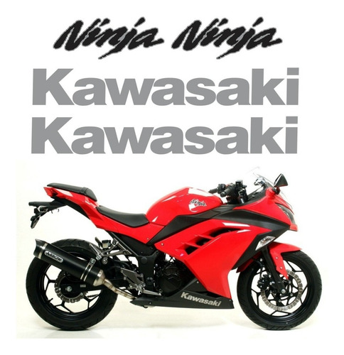 Kit Adesivo Para Kawasaki Ninja 300 15959 Cor CINZA/PRETO
