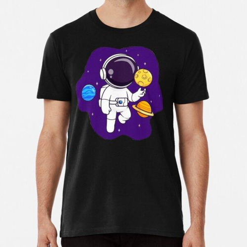 Remera Lindo Astronauta Flotando En El Espacio Con Dibujos A