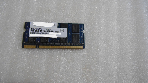 Memória Para Notebook Hp Dm3-1035dx Elpida 2gb Ddr2 800mhz (Usado)