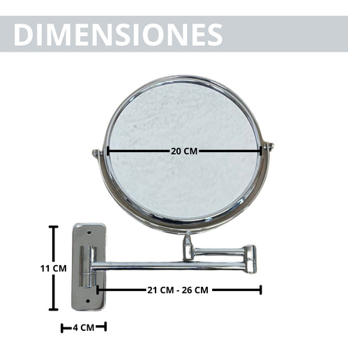 Espejo Doble Aumento Cosmético Circular Maquillaje Make Up