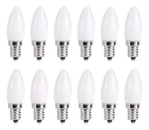 10 Bombillas Led Tipo Candelabro Mini E12 De 1,5 W Ac 230 V