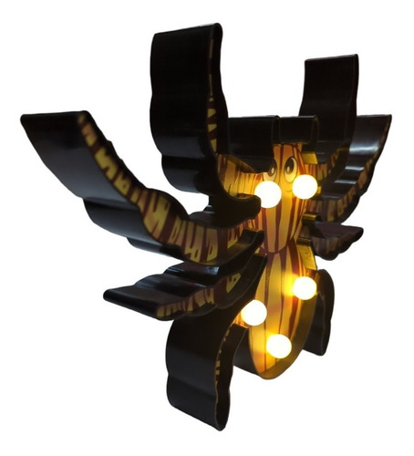 Imagen 2 de 4 de Lampara Luz Decoracion Halloween Araña Pilas