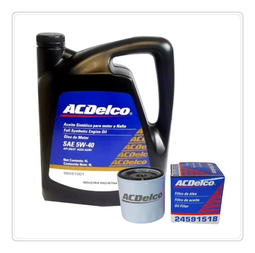 Filtro Aceite Chevrolet Classic Aceite Acdelco 5w40 3c