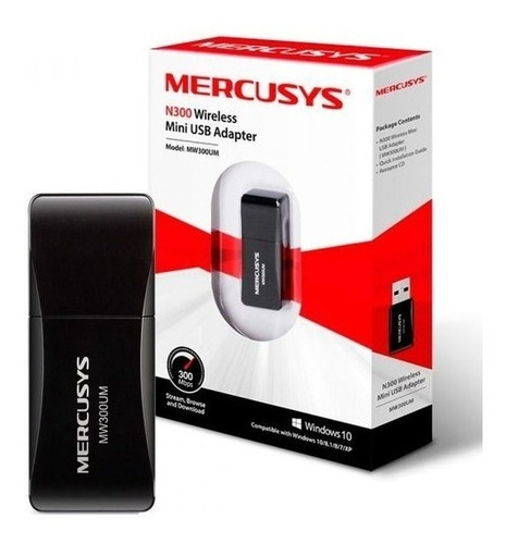 Imagen 5 de 10 de Adaptador Mini Usb Inalambrico Wifi 300mb Tp-link Mercusys