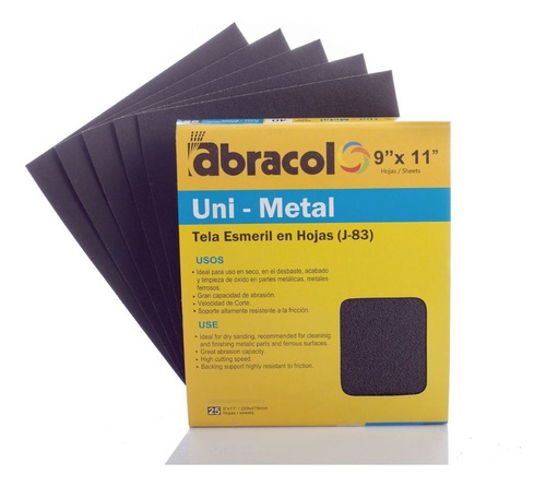 Lija Uni-metal J-83 No 80 De 9puLG X11pu